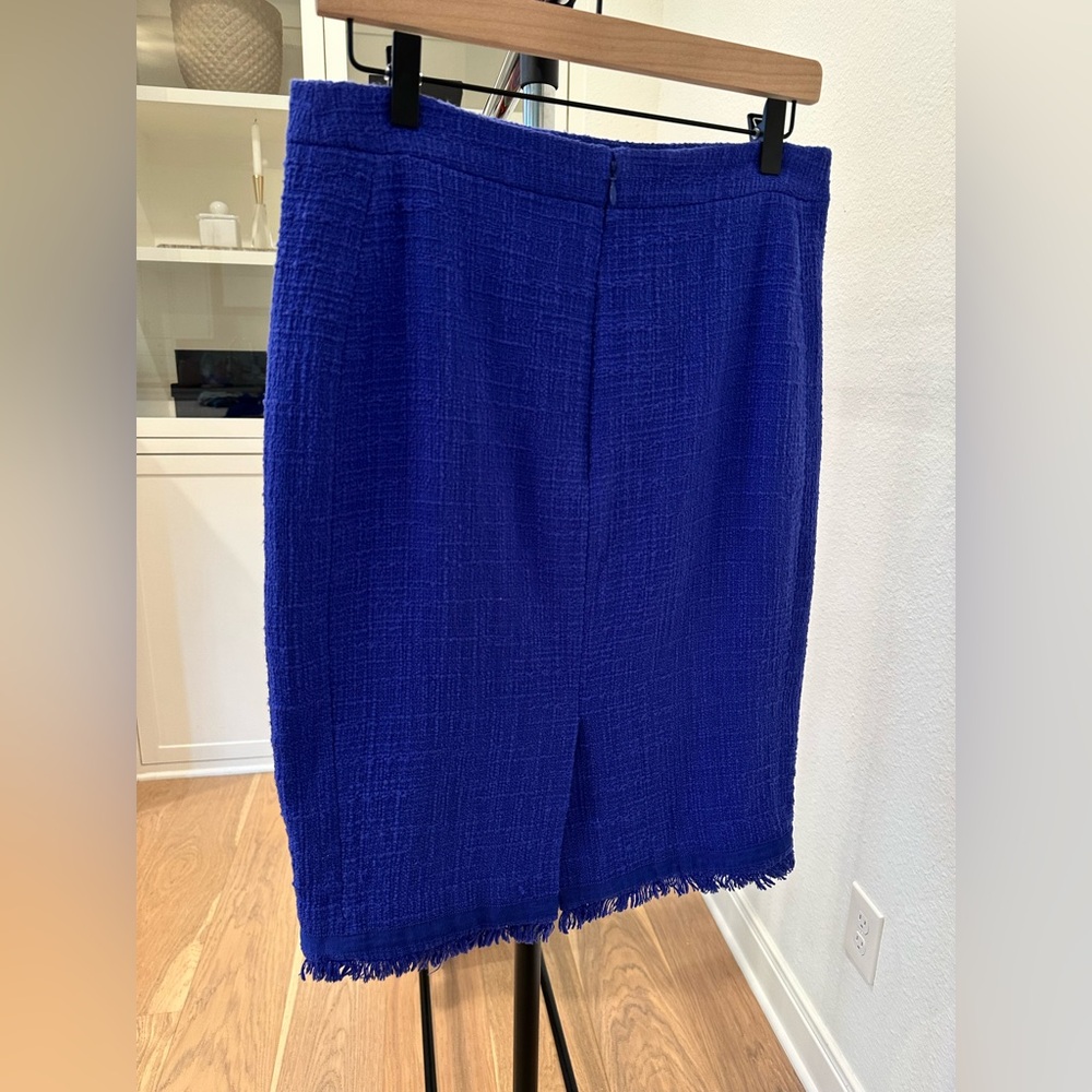 J. Crew Royal Blue Tweed Pencil Skirt - Picture 4 of 7
